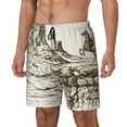 thumbnail image 1 of Cauagu Western Desert Cowboys 1 Print Mens Swim Trunks Quick Dry Board Shorts Swim Shorts with Compression Liner Bathing Suits-Medium, 1 of 6