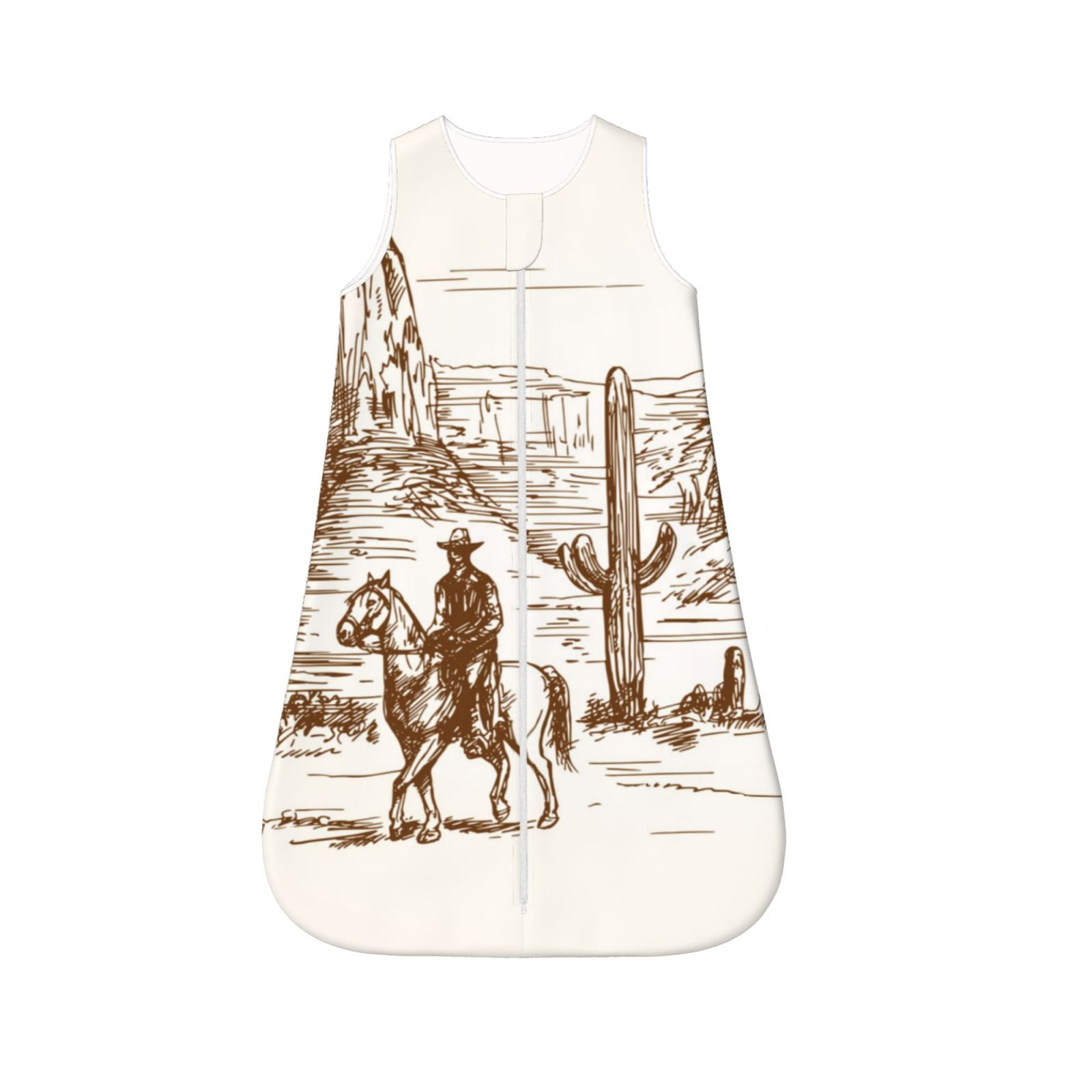 Cauagu Western Desert Cowboys for Infant Wearable Blanket,Unisex, Girl