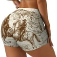 thumbnail image 1 of Cauagu Western Desert Cowboys1 for Womens Workout Impact Shorts,Booty Biker Shorts High Waisted Elastic Athletic Shorts for Yoga Gym Running Sports-Medium, 1 of 8
