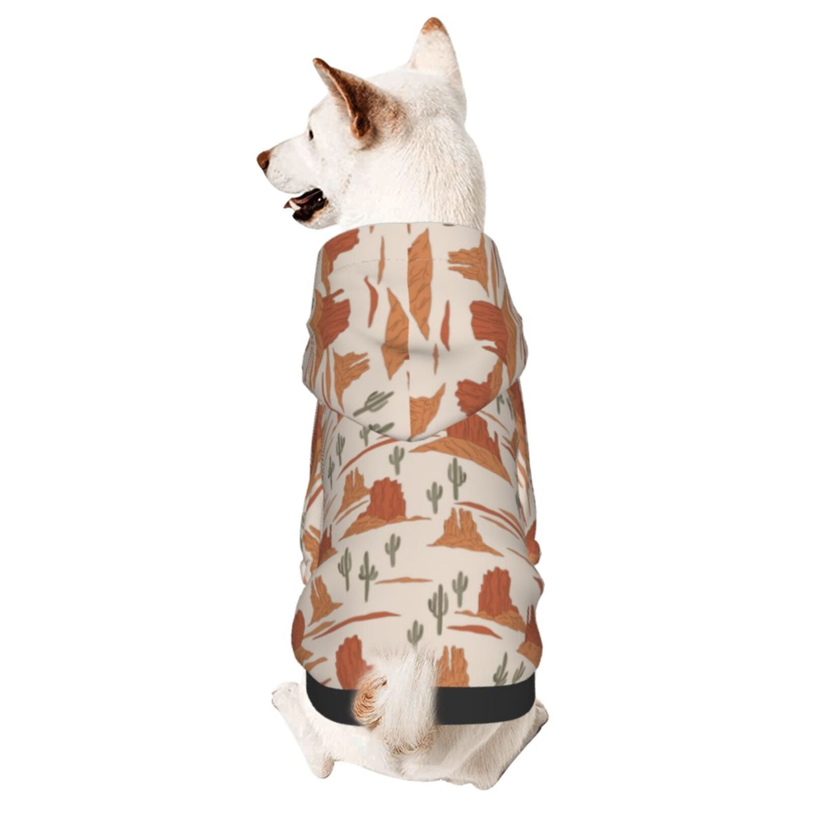 Indigenous Paisley White Pet Dog Hoodie main image 0