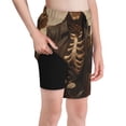 thumbnail image 1 of Cauagu Western Skull Cowboy Print Swim Trunks for Men,Youth Boys Swim Shorts Compression Liner Beach Shorts Boys' Swimming Shorts 7-20 Years Bathing Suit-Medium, 1 of 7
