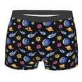 thumbnail image 1 of Cauagu Whales In Space Print Boxer Briefs for Men,Comfortable Breathable Men's Underwear Moisture Wicking Underpants -Small, 1 of 8