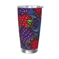 thumbnail image 1 of Cauagu Wild Berries Pattern 20oz Tumbler,Stainless Steel Vacuum Insulated Tumbler with Lid Insulated Coffee Mug Thermal Cup with Splash Proof Sliding Lid-Without Straw, 1 of 8