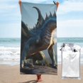 Cauagu Wild Blue Cool Dragon Print Extra Large Bath Towels 1 Pack