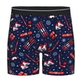 thumbnail image 1 of Cauagu Winter Sports Fun Pattern Print Men's Boxer Briefs, Funny & Cute Underwear Elastic Waistband Briefs Ideal Gift for Men,1-Pack, 1 of 7