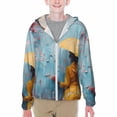 thumbnail image 1 of Cauagu Woman Under Blossoming Tree Print Sun Protection Jacket for Teen,Full-Zipper Long Sleeve Sun Shirts with Pockets UV Hoodie Shirts Outdoor Athletic Jacket-Medium, 1 of 7