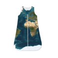 Cauagu World Map for Infant Wearable Blanket,Unisex, Girl, Boy Swaddle