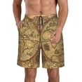 thumbnail image 1 of Cauagu World Map1 Print Men's Swim Trunks,Hawaiian Bathing Suit Swimsuits Beach Shorts with Pockets for Men Quick Dry Swimming Board Shorts-Medium, 1 of 6