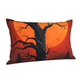 Cauagu Yellow Castle Sunset Tree Print Pillow Covers with Envelope