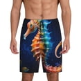 thumbnail image 1 of Cauagu Yellow Fish Seahorse Print Pajama Bottoms for Men Sleep Pajama Shorts Elastic Waistband Sleep Pajama Short Men's PJ Shorts -X-Large, 1 of 6