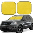 thumbnail image 1 of Cauagu Yellow Glitter Cauagu {designName} Print Foldable Car Windshield Sun Shade | Front Windshield Shade for Sun | Fits Small Sedans, Mini SUVs, Hatchbacks-Medium, 1 of 6