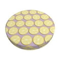 Cauagu Yellow Lemon Slices Print Round Stool Covers,Seat Cushion for
