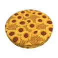 thumbnail image 1 of Cauagu Yellow Leopard Print Sunflower Print Round Stool Covers,Seat Cushion for Round Bar Stool Chair Seat Cover for Bar Round Chair Fits for 12/13/14in Bar Stool Cushion, 1 of 7