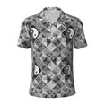 thumbnail image 1 of Cauagu Yin Yang With Black And White Print Men's Polo Shirts, Short-Sleeve Polo Shirts for Men Performance Golf Shirt Athletic Casual Collared T-Shirt-Large, 1 of 8