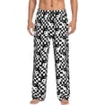 thumbnail image 1 of Cauagu Ying Yang Checkered Mens Pajama Pants Sleep & Lounge Pants,PJ Bottoms with Pockets-XX-Large, 1 of 7