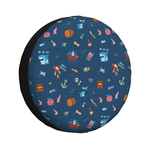 Cauagu aniamls Pirate Print Travel Luggage Cover,Travel Dust-proof Suitcase Cover Softside Suitcase Protector for 18-32inch,Not Included Suitcase-15 inch