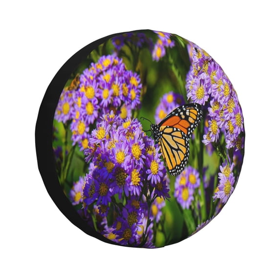 Cauagu butterflies and Gardens Print Travel Luggage Cover,Travel Dust-proof Suitcase Cover Softside Suitcase Protector for 18-32inch,Not Included Suitcase-16 inch