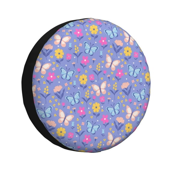 Cauagu butterflies and flowers Print Travel Luggage Cover,Travel Dust-proof Suitcase Cover Softside Suitcase Protector for 18-32inch,Not Included Suitcase-15 inch