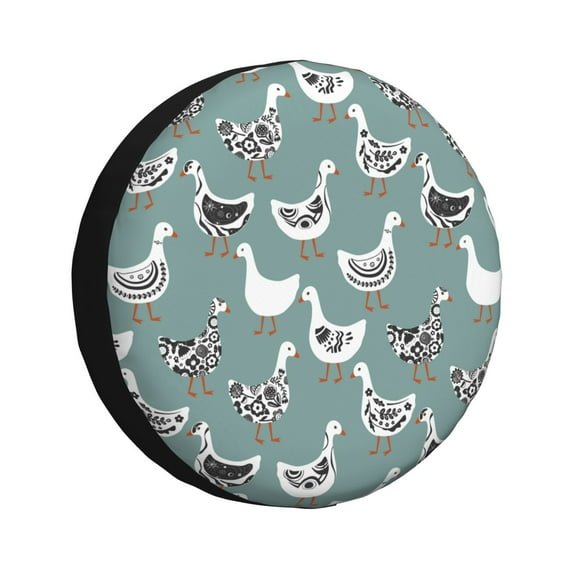 Cauagu cartoon geese Print Travel Luggage Cover,Travel Dust-proof Suitcase Cover Softside Suitcase Protector for 18-32inch,Not Included Suitcase-15 inch
