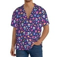 thumbnail image 1 of Cauagu colorful Skull butterfly flower1 Men's Short Sleeve Button Down Hawaiian Shirt for Men Bowling Shirts Casual Summer Beach Shirt,Small, 1 of 6