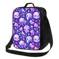 Cauagu colorful mushroom Skull rainbow Insulated Lunch Bag Reusable