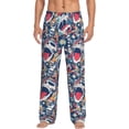 thumbnail image 1 of Cauagu cool rock Skull Mens Pajama Pants Sleep & Lounge Pants,PJ Bottoms with Pockets-Large, 1 of 7