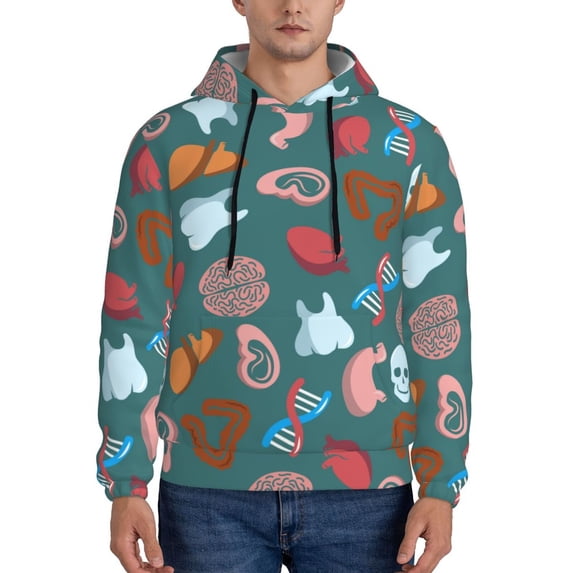 Cauagu cute Skull organ for Men's Pullover Hooded Sweatshirt Athletic Casual Hoodie Aautumn Hoodie Sweatshirt for Men Pullover Casual Hooded Sweatshirt-XX-Large