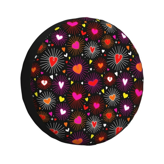 Cauagu doodle hearts Print Travel Luggage Cover,Travel Dust-proof Suitcase Cover Softside Suitcase Protector for 18-32inch,Not Included Suitcase-15 inch