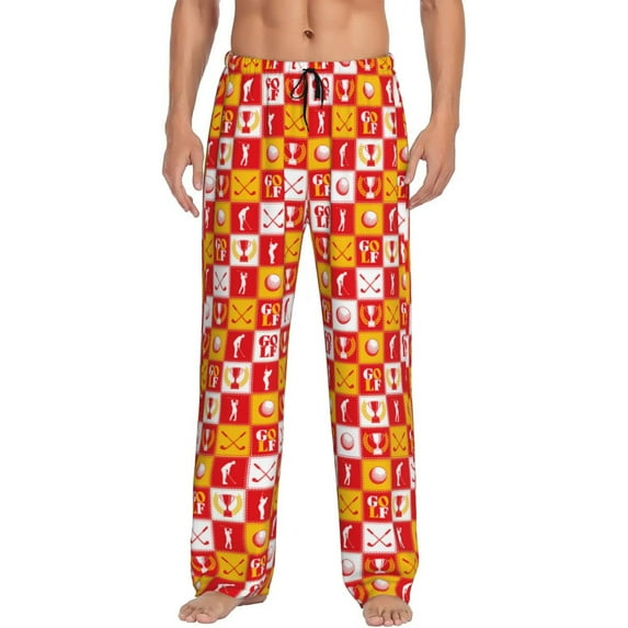 Cauagu golf Mens Pajama Pants Sleep & Lounge Pants,PJ Bottoms with Pockets-XX-Large