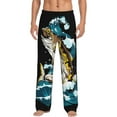 thumbnail image 1 of Cauagu green salmon fish Mens Pajama Pants Sleep & Lounge Pants,PJ Bottoms with Pockets-Small, 1 of 6