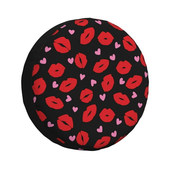 Cauagu lips and hearts Print Travel Luggage Cover,Travel Dust-proof Suitcase Cover Softside Suitcase Protector for 18-32inch,Not Included Suitcase-15 inch