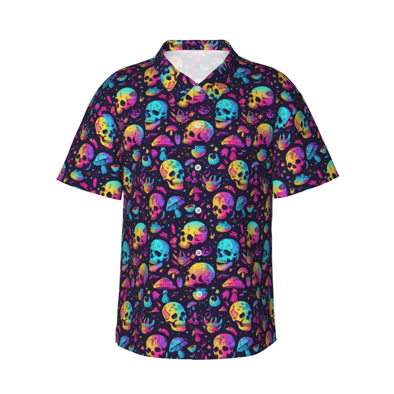 Skull Design Pro Football Fan T-Shirt - Black Short Sleeve, 100% Cotton, Sizes SM-5XL