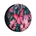thumbnail image 1 of Cauagu pink butterfly Print Travel Luggage Cover,Travel Dust-proof Suitcase Cover Softside Suitcase Protector for 18-32inch,Not Included Suitcase-15 inch, 1 of 6