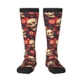 thumbnail image 1 of Cauagu record Skull rock Print Women's Men's Ankle Socks 1-pack Casual Athletic Socks for Unisex Adult Moisture-Wicking Socks for Daily Wear/Running/Sport, 1 of 1