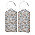 thumbnail image 1 of Cauagu winter Scarf deer Pattern Luggage Tags,Leather Luggage Tags Personalized Luggage Tag Travel Tags Privacy Cover ID Label for Travel Bag Suitcase-2 PCS, 1 of 5