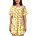 thumbnail image 1 of Cauagu yellow rubber ducks for Women's Round Neck Pajama Set,Short-Sleeved Pajamas Soft Sleepwear Set Summer Pajamas Set Lounge Sets 2-Piece Pj-X-Large, 1 of 6