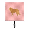 thumbnail image 1 of Caucasian Shepherd Dog Checkerboard Pink Leash or Key Holder, 1 of 1