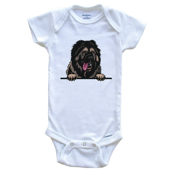 Caucasian Shepherd Dog Dog Breed Cute Baby Bodysuit, 0-3 months white