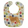 thumbnail image 1 of Caucasian Shepherd Dog Pawprints Baby Bib, 1 of 3