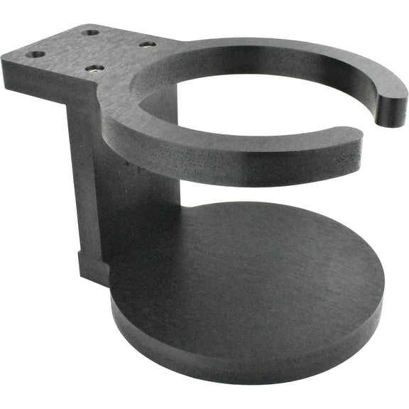 Cauff Black Cup Holder for Outdoor Chair Furniture with Mounting Screws