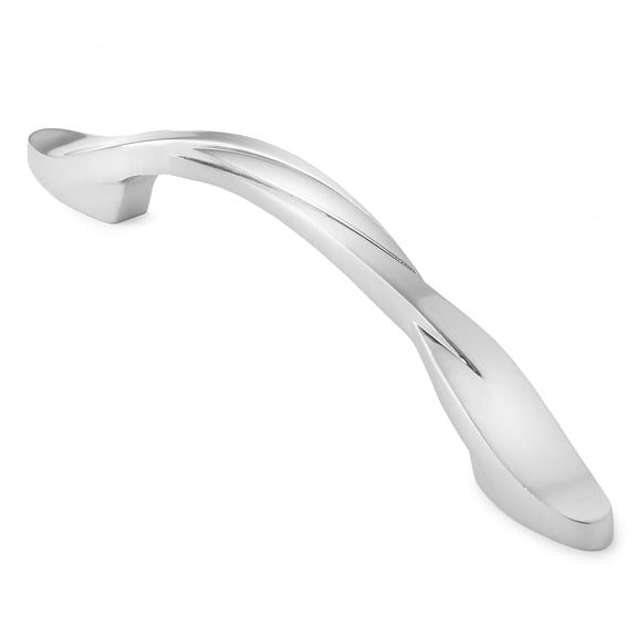 Cauldham 10 Pack Solid Braided Kitchen Cabinet Pulls Handles (5" Hole Centers) - Drawer/Door Hardware - Style M260 - Satin Nickel