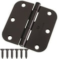 thumbnail image 1 of Cauldham (12 Pack) Heavy-Duty 3-1/2" Interior Door Hinges with 5/8" Radius Corners - Oil Rubbed Bronze, 1 of 7