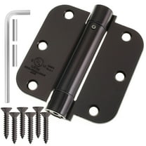 Cauldham (2 Pack) Heavy-Duty 3-1/2" Self-closing Spring Door Hinge with 5/8" Radius Corners, UL Listed - Oil Rubbed Bronze