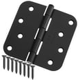thumbnail image 1 of Cauldham (24 Pack) Heavy-Duty 4" Interior Door Hinges with 5/8" Radius Corners - Black, 1 of 7