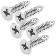Cauldham Chrome Wood Screws #9 x 1 Inch for Door Hinges - 25 pack