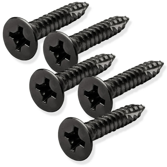 Cauldham Oil Rubbed Bronze Wood Screws #9 x 1 Inch for Door Hinges - 25 pack