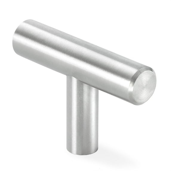 Cauldham Solid Stainless Steel Cabinet Hardware Euro Style Handle Pull Brushed Satin Nickel