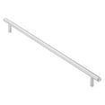 thumbnail image 1 of Cauldham Solid Stainless Steel Euro Style Cabinet Pull Handle Brushed Nickel Design 15-5/8" (397mm) Hole Centers - Pack of 2, 1 of 7