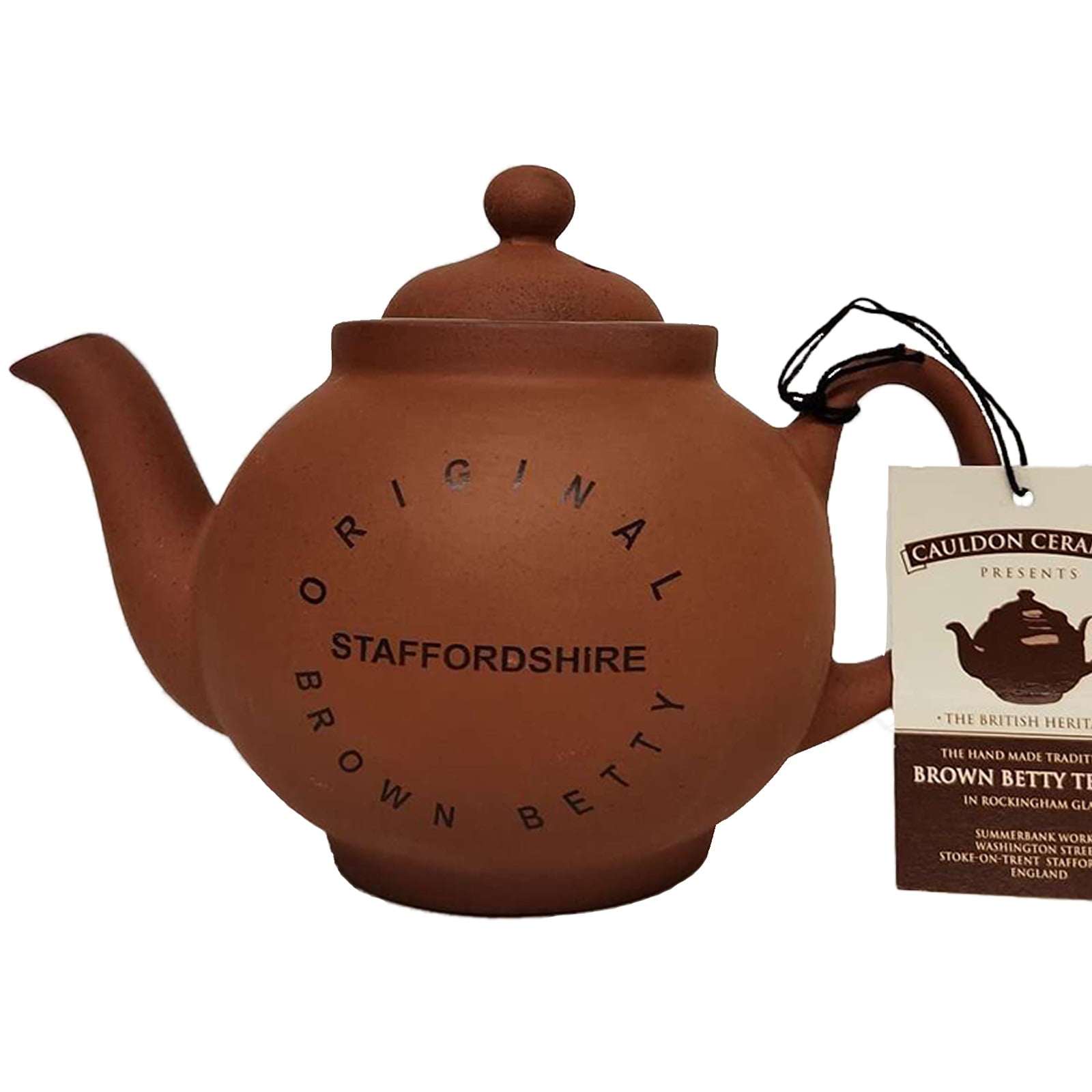 Cauldon Ceramics Classic Terracotta Teapot Traditional Handmade 2 Cup