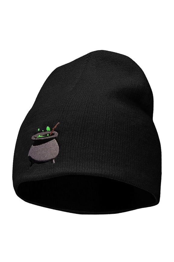 Cauldren Embroidered 8 Inch Arcrylic Short Beanie - Black OSFM